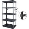 Gracious Living 5 Shelf Adjustable Ventilated Medium Duty Shelving Unit 14 x 32 x 72" Organizer System for Home, Garage, Basement, and Laundry, Black - 4 of 4