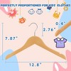 BP4U 12.8" Kids Wooden Hangers with Non-Toxic Finish, Slim 0.4" Baby Clothes Hangers with 360° Swivel Hook for Toddler Coats  说明： - 2 of 4
