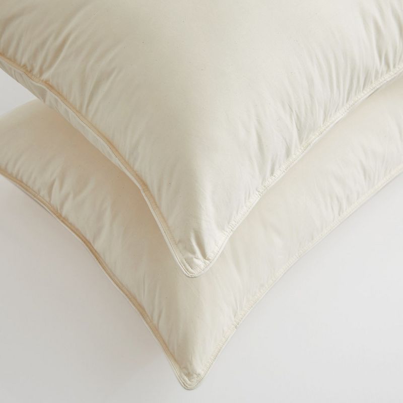 Peace Nest Organic Cotton Down Feather Pillows, Pillow-in-a-pillow Design, 3 of 7
