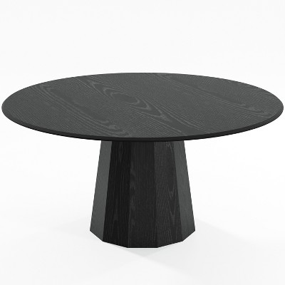 Dovelina Round Dining Table Mid-Century Dining Room Table with Designer Table Base