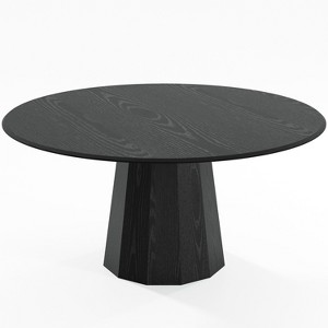 Dovelina Round Dining Table Mid-Century Dining Room Table with Designer Table Base - 1 of 4