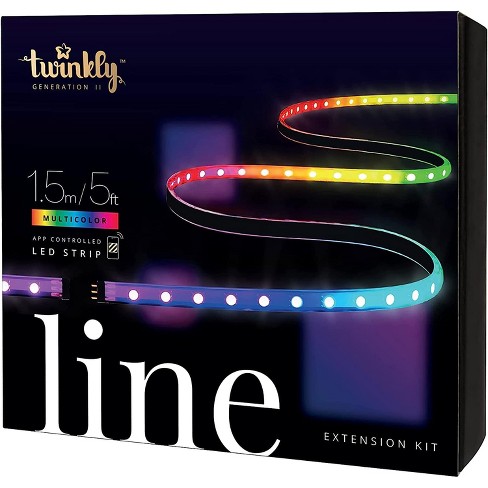 Twinkly Line Extension Kit App-controlled Adhesive + Magnetic Led Light  Strip With Rgb (16 Million Colors) Leds. Extendable. 5 Feet : Target