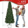 6Ft Pre-Lit Flocked Hinged Artificial Christmas Tree with 250 Warm White Lights and 650 Branch Tips - 3 of 4