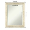 Amanti Art Country White Wash Petite Bevel Wood Bathroom Wall Mirror 28.5 x 22.5 in. - 4 of 4