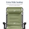 Best Choice Products Oversized Padded Zero Gravity Chair, Folding Outdoor Patio Recliner w/ Side Tray - Sage Green - 3 of 4