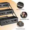 Spice Rack, Spice Organizer - 3 Tier Iron Foldable Seasoning Shelf with Suction Cups, Adjustable Height (Black, 27.5x34x30cm) - 3 of 4