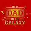 Men's Design By Humans Best Dad In Galaxy Badge By AmusingDesignCo Tank Top - 2 of 2