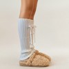 Anna-Kaci Women's Ribbed Knit Leg Warmers with Decorative Ribbon Bow Detail and Soft Stretch Fit for Cozy Feminine Layered Styling - 2 of 3