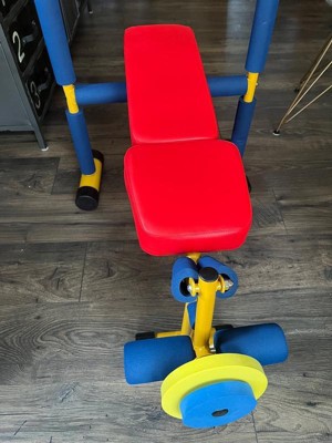 Fun & Fitness For Kids Children's Exercise Equipment Weight Lift Bench Set