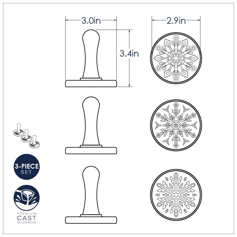 Nordic Ware Snowflake Cookie Stamps - Silver, 5 of 7