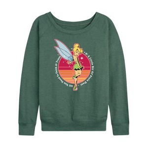 Women's - Disney - Peter Pan Lightweight French Terry Wide Neck Long Sleeve Shirt - 1 of 4