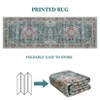 Acekool Runner Rug & Area Rugs, Machine Washable, Non-Slip, Low Pile, Soft Lightweight Indoor Carpet for Hallway, Bedroom, Living Room, Green - 2 of 4