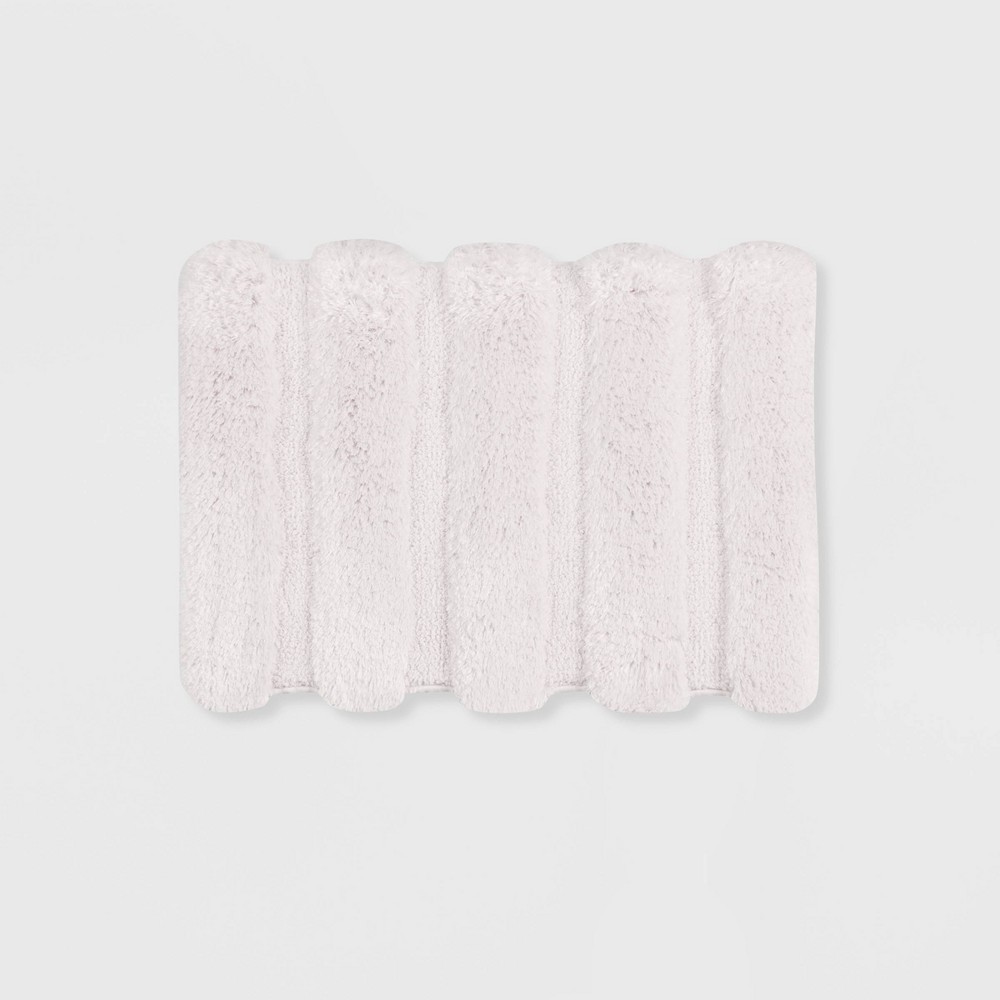 17inx24in Tufted Pearl Channel Solid Bath Rug Blush