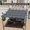 Aoodor Pergola Replacement Canopy- Retractable Sun Shade Cover with Water-Resistant & UPF 50+ UV Blocking for Outdoor Patio - 2 of 4
