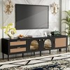 ChicFurnit TV Stands and Consoles Entertainment Center with Storage Cabinets TV Stand Media Console for Living Room, Black, 70.8"*15.7"*19.6" - 3 of 4