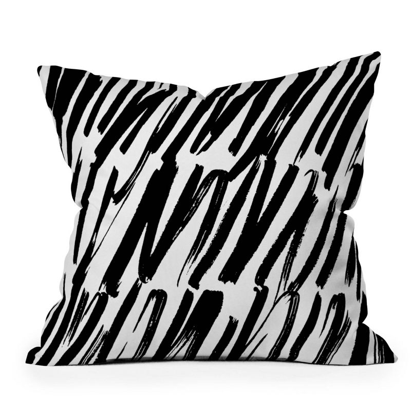 Rebecca Allen Covered Square Throw Pillow Black/White - Deny Designs, 1 of 6