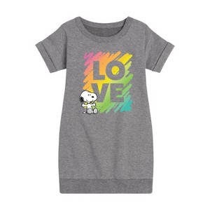Peanuts Rainbow Love Scribble  - Heather Grey - 3T - 1 of 4