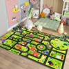 Nasitip Traffic Game City Street Map Area Rug for livingroom,Bedroom,Kids Playroom with  Machine Washable Non-Slip Carpet - 2 of 4