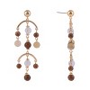 RACHEL Rachel Roy Gold Tone and Brown Bead Chandelier Earrings - 3 of 3