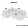 Dyonery oversized 101 '' convertible bed sofa with storage bench, 7-seater combination sofa in living room - 2 of 4