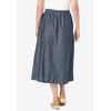 Woman Within Women's Plus Size Drawstring Denim Skirt - image 3 of 4