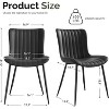 UNISOAR Dining Chairs Set of 2/4, Modern Armless Side Chairs Faux Leather Cushion Seat  for Home, Kitchen, Living Room, Bedroom, Restaurant - 2 of 4