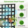 Privacy Screen Planter Box with Trellis & Wheels, Metal Raised Garden Bed with Drainage for Climbing Plants & Outdoor Decor - 3 of 4