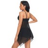 Womens Tankini Swimdress with Two Piece V Neck Halter Bathing Suit Dress - 3 of 4