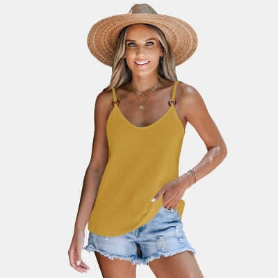 Women's Textured O-Ring Cami - Cupshe