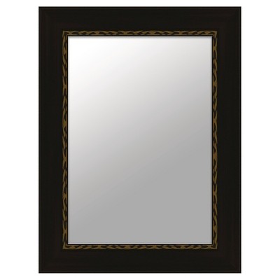 10" x 13" Rectangle Black Decorative Mirror - PTM Images