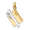 Black Bow Jewelry 14k Yellow Gold 3D Enameled ABC Schoolbook Pendant - 3 of 4