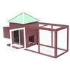 vidaXL Chicken Coop Brown Solid Firwood, Engineered Wood, Galvanized Steel Large - 3 of 4