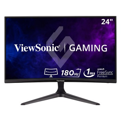ViewSonic VX2418C 24 Inch 1080p 1ms 180Hz Curved Gaming Monitor with AMD FreeSync Premium, Eye Care, HDMI and DisplayPort