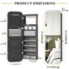 Fredees 47.2" LED Mirror Jewelry Cabinet, Wall/Door-Mounted Full-Length Mirror with Storage, Lockable Armoire with Rounded Corner Jewelry Organizer - 2 of 4