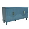ORRD 59.84" Blue 4-Door Storage Cabinet, Large MDF Cabinet with Adjustable Shelves & 330LB Desktop for Living Room - 4 of 4