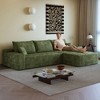 MAYEERTY 135" Cloud Sofa + Ottoman Green - 135" Green + Ottoman, Corduroy, No Assembly, Fits Apartment - 4 of 4