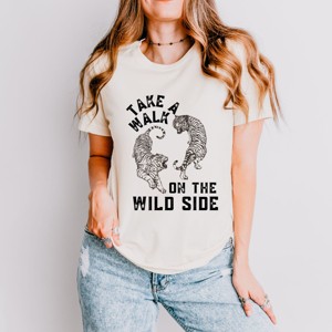 Simply Sage Market Wild Side Tigers Short Sleeve Tee - S - Cream - 1 of 4