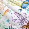 Boersma Turtle Comforter Set Twin Ocean Watercolor Sea Turtle Bedding Set Tropical Fish Marine Life Bed Set with 2 Pillowcases for Kids Room Decor - 4 of 4