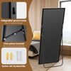 FONTOI 71"x26" Full Length Mirror Standing or Hanging Aluminum Alloy Frame HD Reflection for Bedroom Living Room Hallway Entryway, Gold/Black - 4 of 4