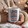 Loves Jesus and America Too Mug, Patriotic Gift for Proud Americans| OrnamentallyYou - 4 of 4