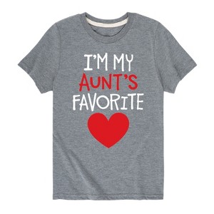 Boys' - Instant Message - I'm My Aunts Favorite Short Sleeve Graphic T-Shirt - 1 of 4