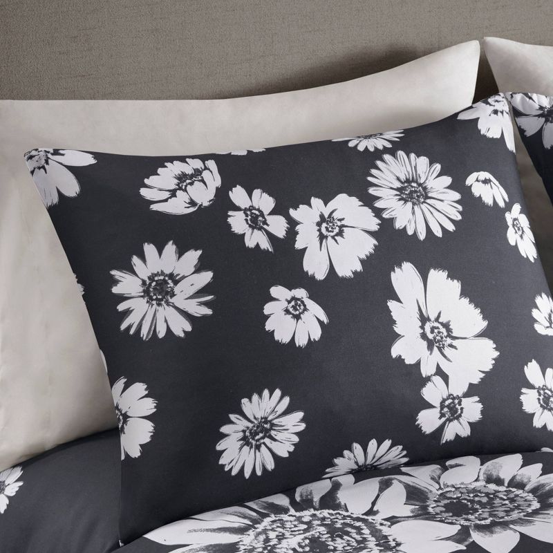 Intelligent Design Teen Elowen Floral Reversible Comforter Set Black/White, 4 of 13