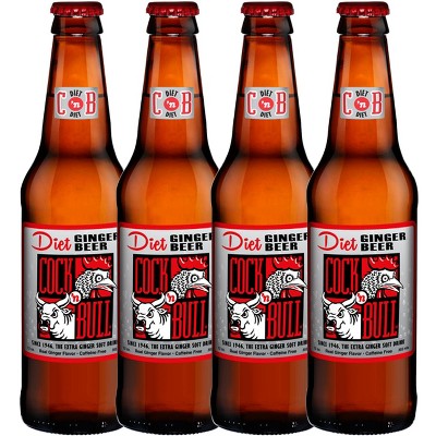 Cock n Bull Diet Ginger Beer 12oz Soda Bottles - Ideal Mixer for Cocktails, Mocktails, and Bartenders - Premium Quality for Perfect Mixed Drinks - Refreshing Flavor Profile- Made In USA