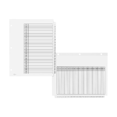 Avery Pre-Printed 31-Tab Numeric Dividers Customizable 11827