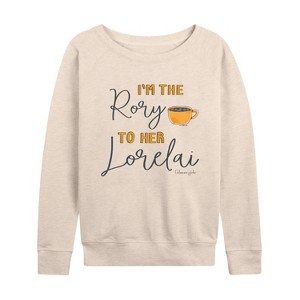 Women's - Gilmore Girls - I'm The Rory Lightweight French Terry Wide Neck Long Sleeve Graphic Shirt - 1 of 4