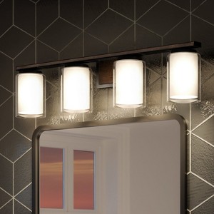 Urban Ambiance Luxury Contemporary Bath Vanity Light,  7.75"H x 33.875"W,  Olde Bronze Finish, UHP3191 - 1 of 4