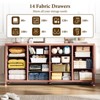 14 Drawer Dresser, 63 Inch Fabric Dresser TV Stand with Power Outlet for 65 70 75 Inch TV, Long Entertainment Center for Bedroom - 4 of 4