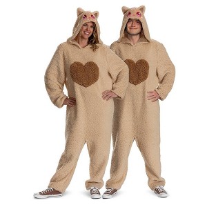 Disguise Adult Mumu Monster Deluxe Hooded Costume Jumpsuit Sand One Size S/M - 1 of 4