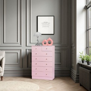 Karl Home 7-Drawer Gray Particle Board 25.98in. W Chest of Drawer - 1 of 4