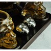 The Wine Savant Skull Globe Design Whiskey & Wine Decanter Set Includes 4 Skull Head Shot Glasses, Unique Home Bar Design - 750 ml - 4 of 4